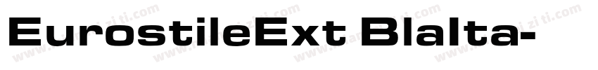EurostileExt BlaIta字体转换